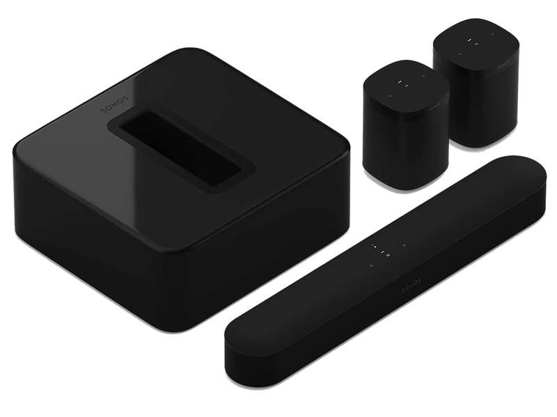 Sonos - BEAM + SUB + 2x ONE SL - Black 